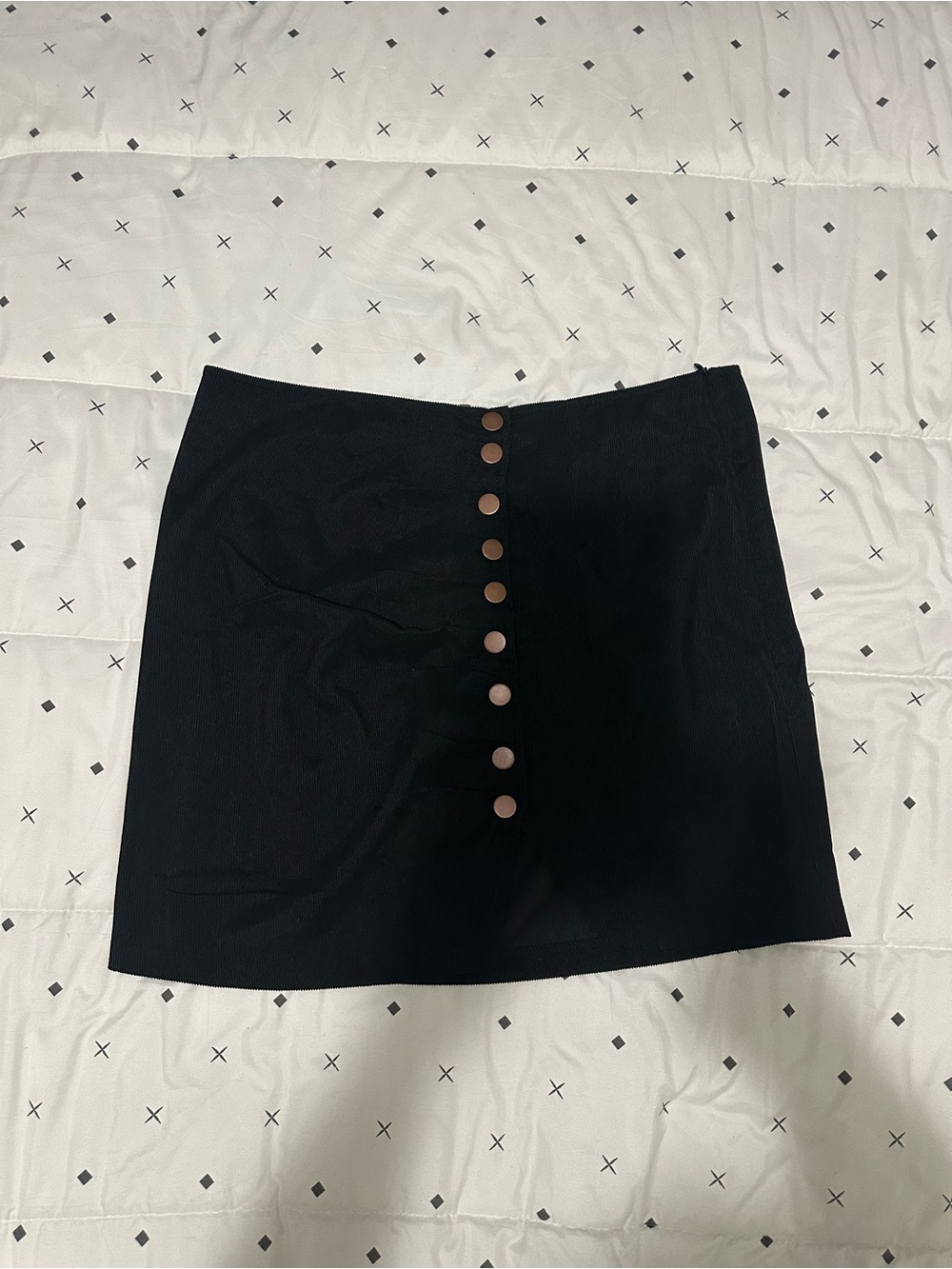 Corduroy Black Skirt